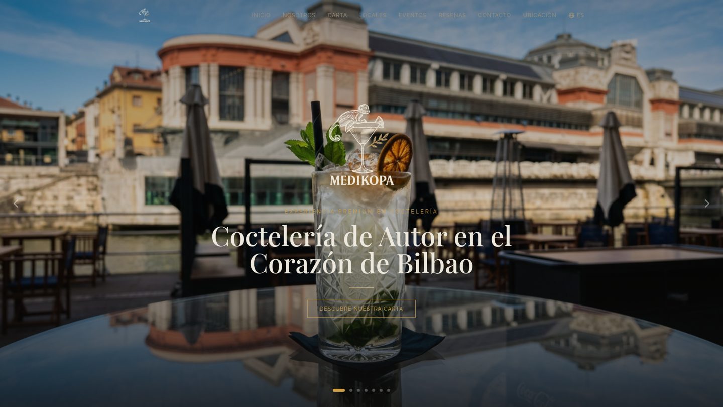 Web de Medikopa — Cocktail Bar